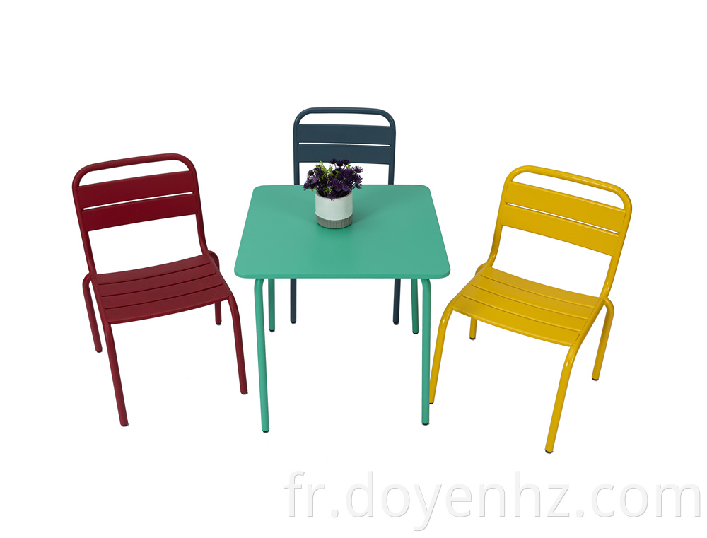 Outdoor Metal Square Children Table